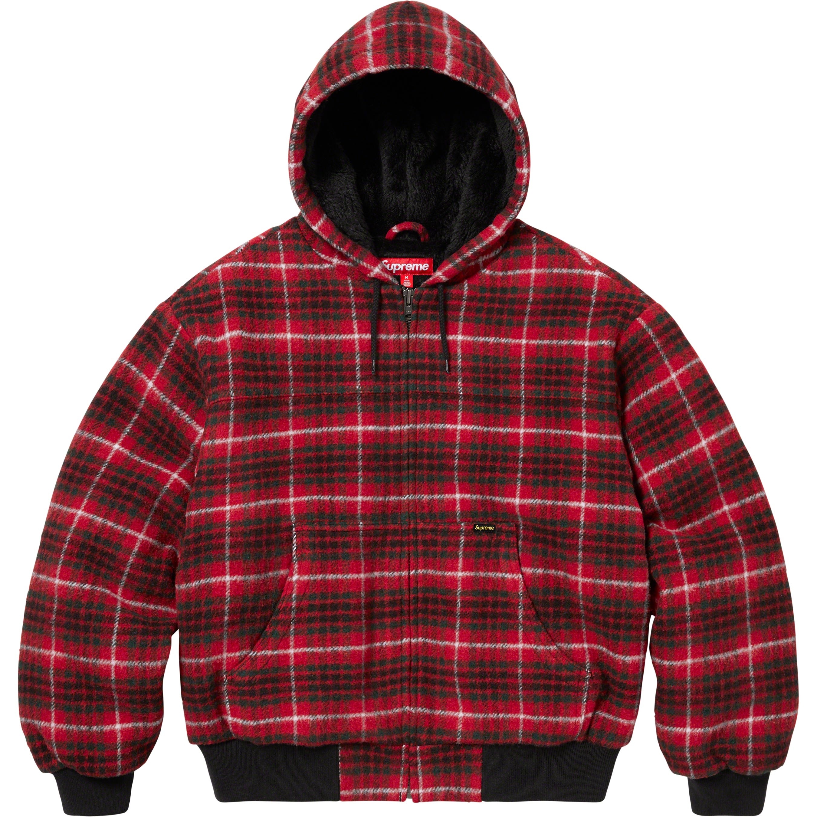 Plaid Wool Hooded Work Jacket view 3